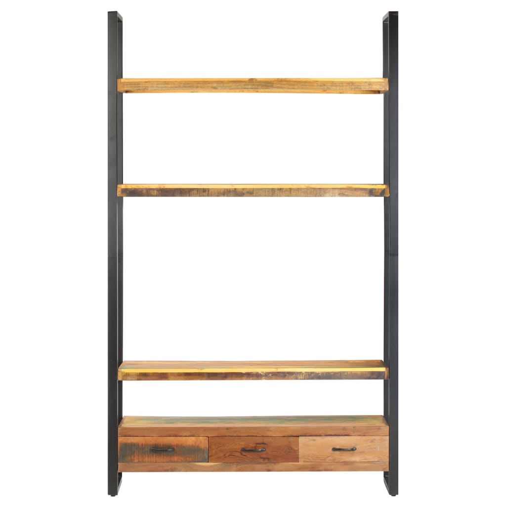 Boekenkast 118X30X200 Cm massief gerecycled hout