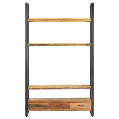 Boekenkast 118X30X200 Cm massief gerecycled hout