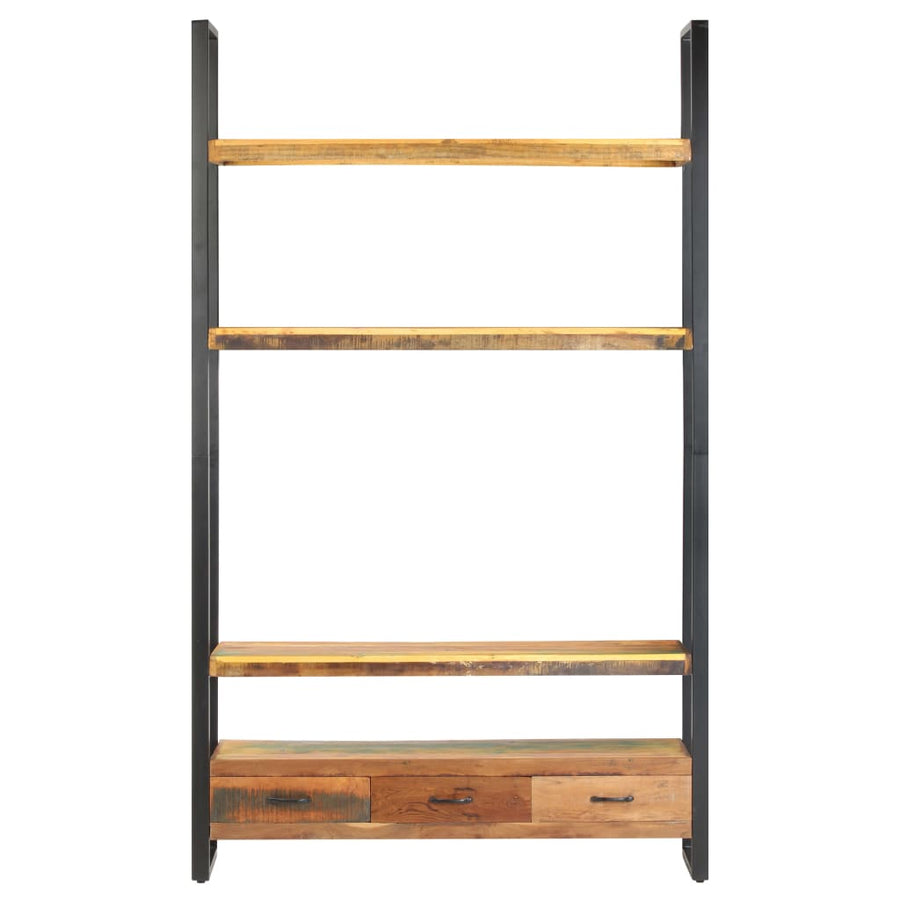 Boekenkast 118X30X200 Cm massief gerecycled hout