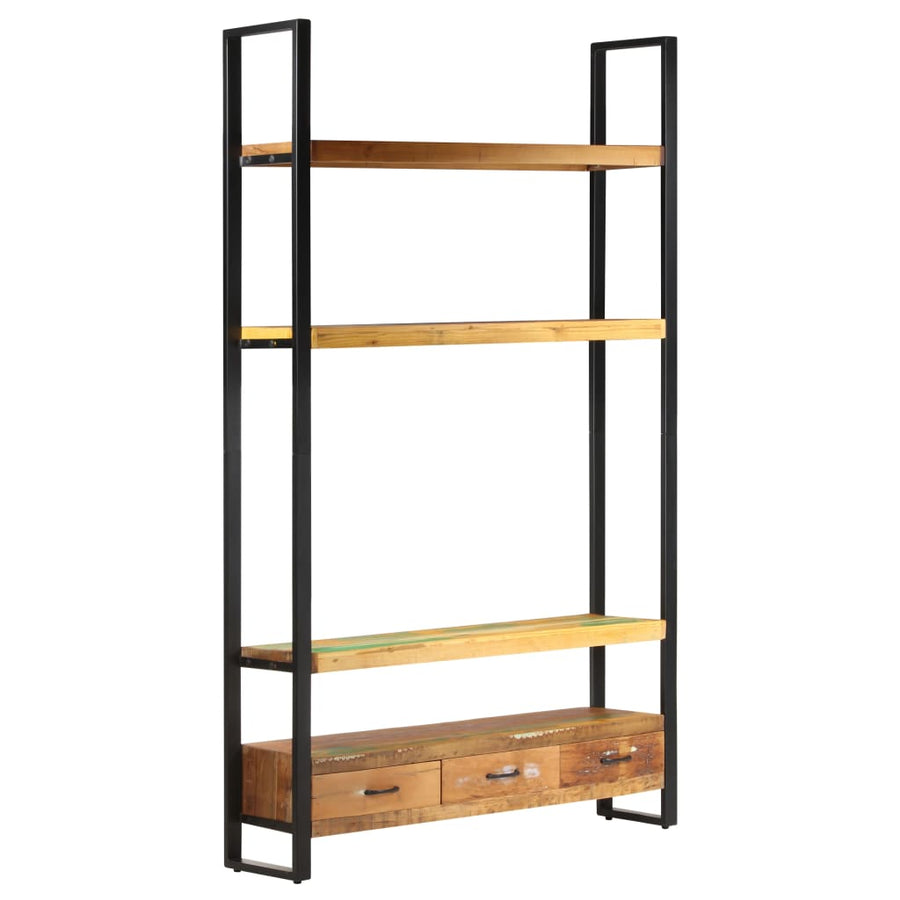 Boekenkast 118X30X200 Cm massief gerecycled hout