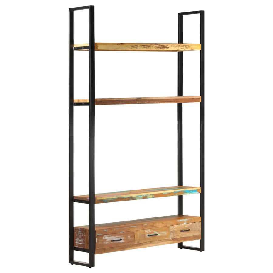 Boekenkast 118X30X200 Cm massief gerecycled hout