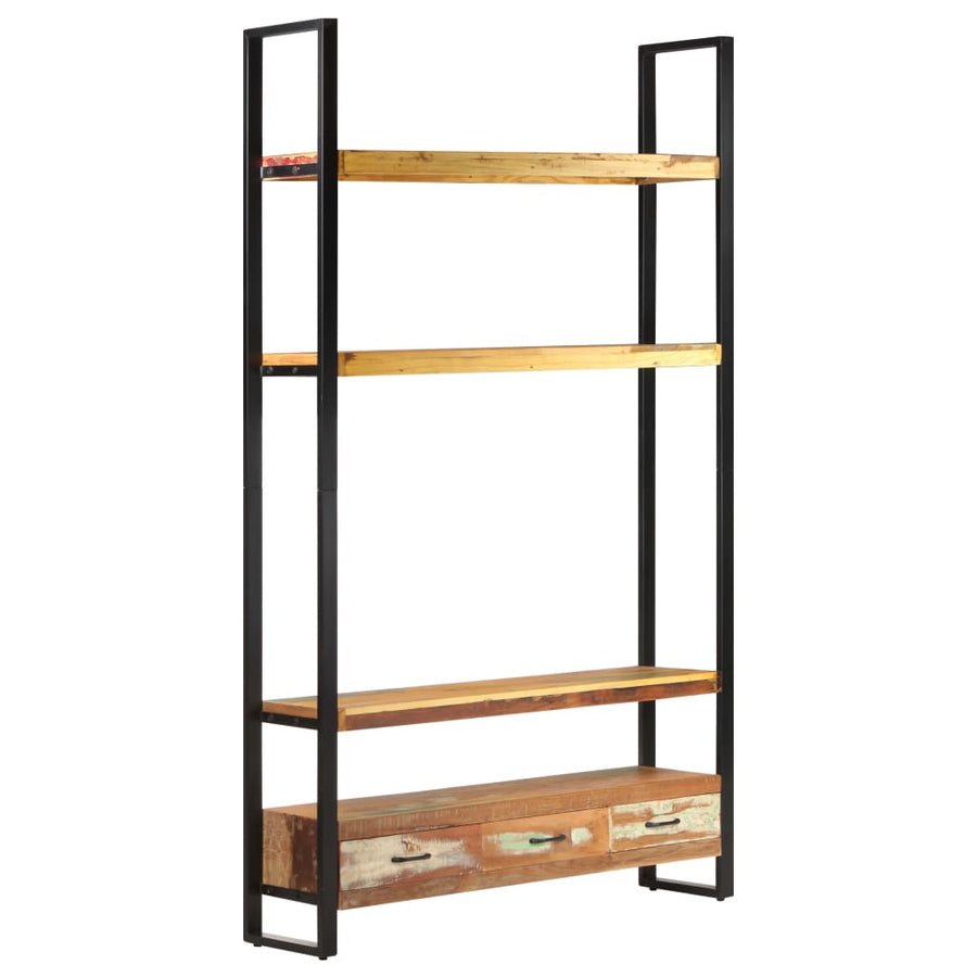 Boekenkast 118X30X200 Cm massief gerecycled hout