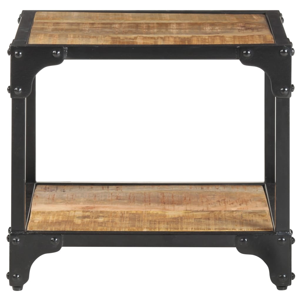Salontafel 40x40x36 cm massief ruw mangohout