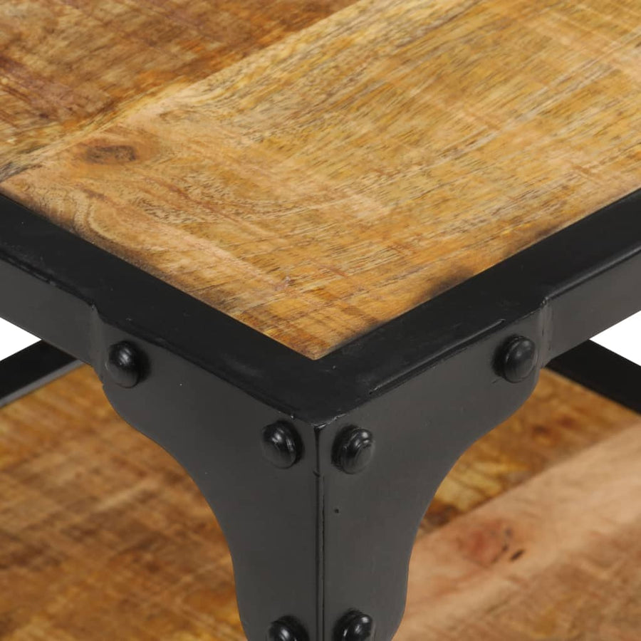 Salontafel 40x40x36 cm massief ruw mangohout