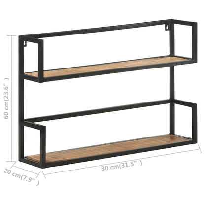 Wandrek 80X20X60 Cm Ruw Mangohout 90 x 20 x 60 cm