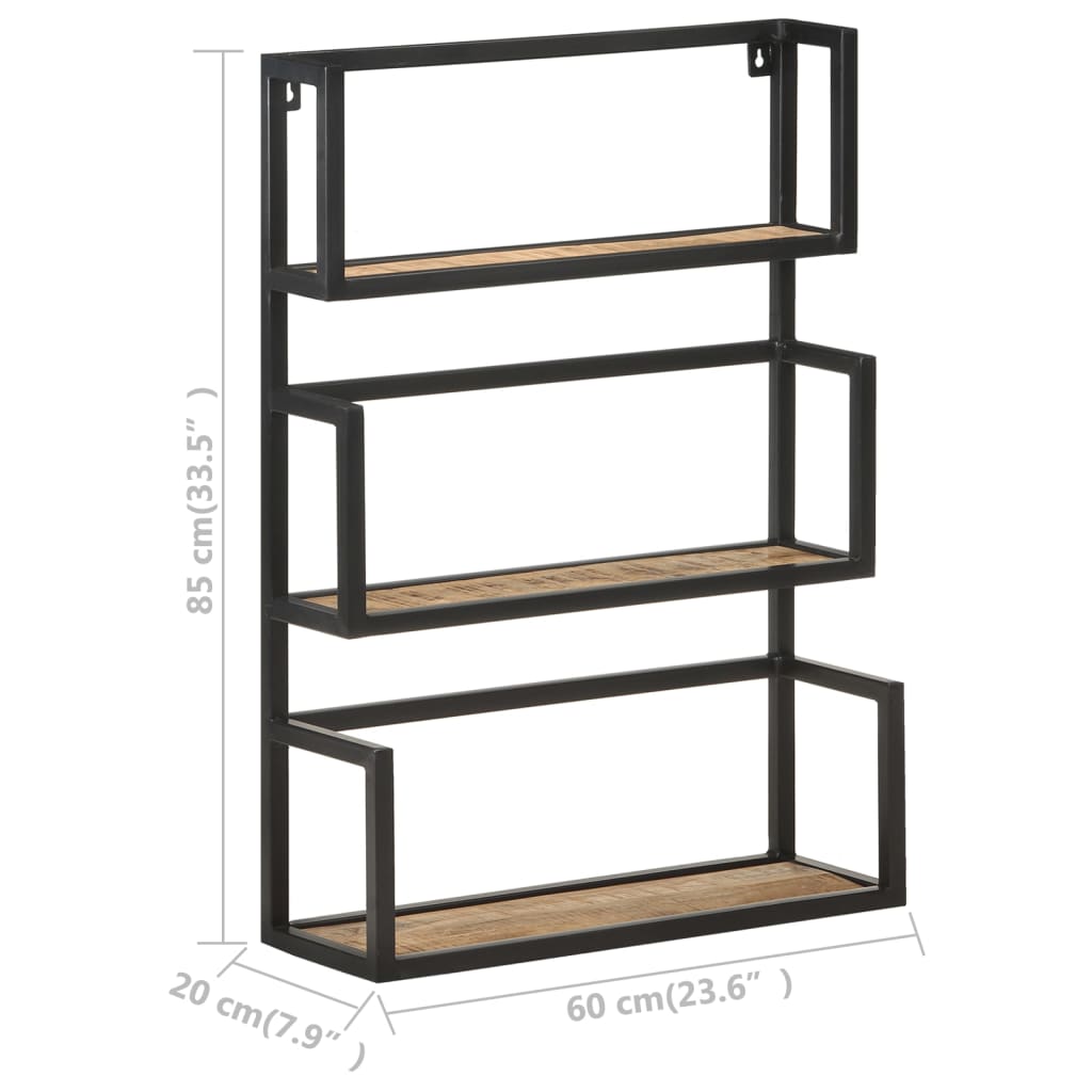 Wandrek 60X20X85 Cm Ruw Mangohout 60 x 20 x 85 cm