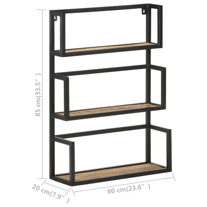 Wandrek 60X20X85 Cm Ruw Mangohout 60 x 20 x 85 cm