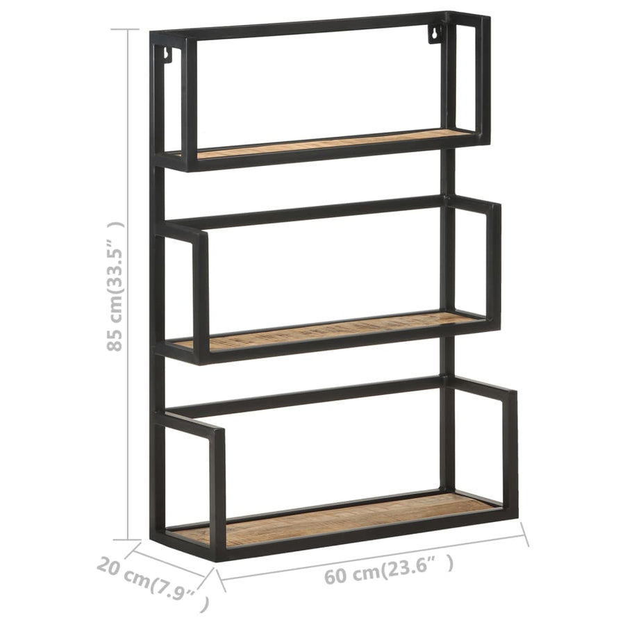 Wandrek 60X20X85 Cm Ruw Mangohout 60 x 20 x 85 cm