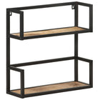 Wandrek 60x20x60 cm mangohout zwart frame