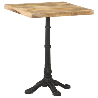 Bistrotafel 60x60x77 cm Ruw mangohout 4 legs Vierkant