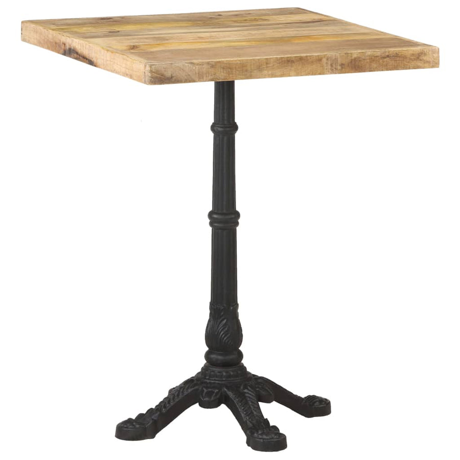 Bistrotafel 60x60x77 cm Ruw mangohout 4 legs Vierkant