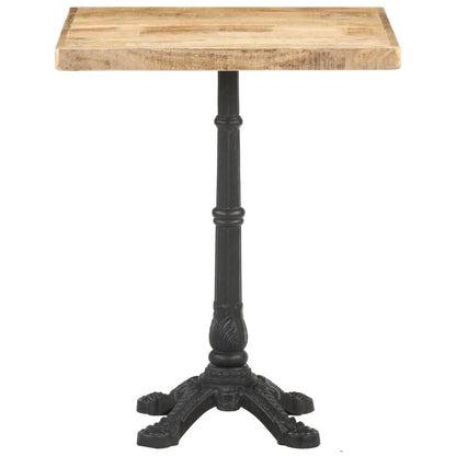 Bistrotafel 60x60x77 cm Ruw mangohout 4 legs Vierkant