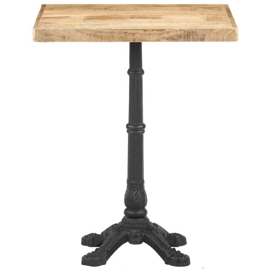 Bistrotafel 60x60x77 cm Ruw mangohout 4 legs Vierkant