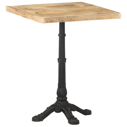 Bistrotafel 60x60x77 cm Ruw mangohout 4 legs Vierkant
