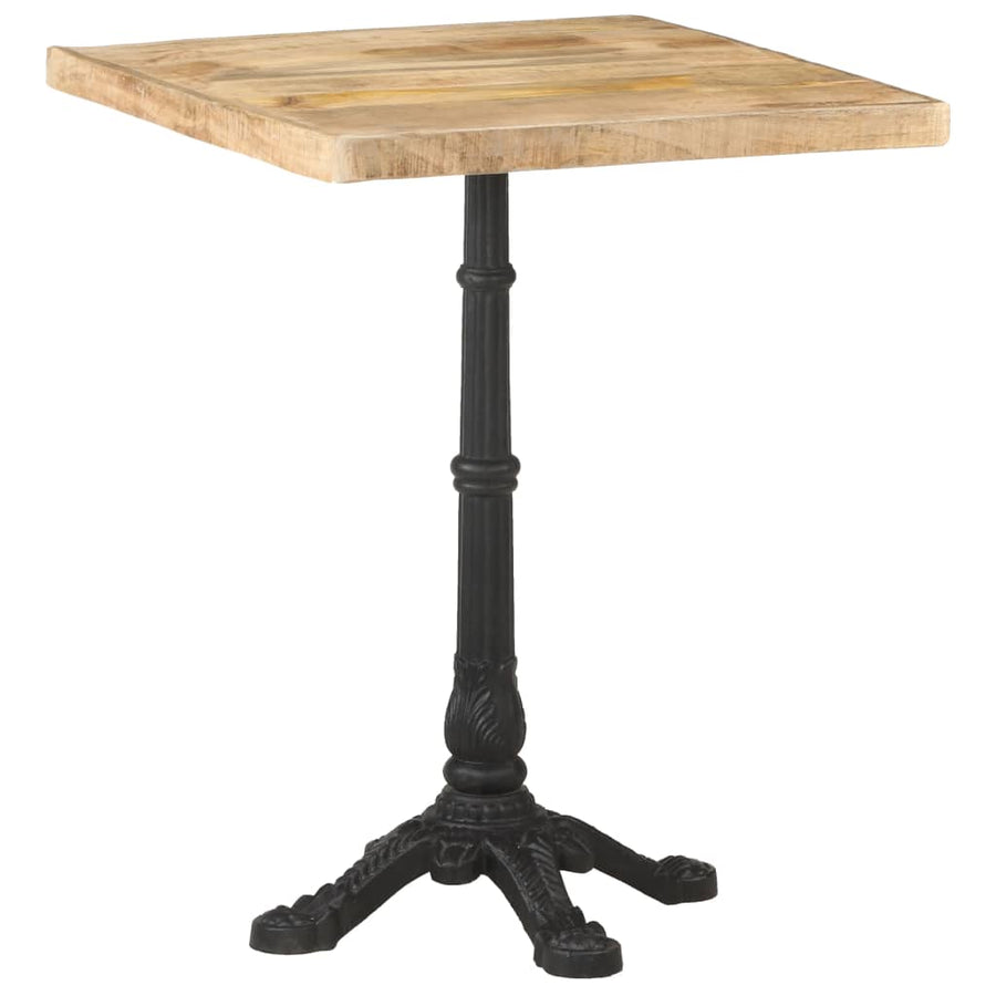 Bistrotafel 60x60x77 cm Ruw mangohout 4 legs Vierkant