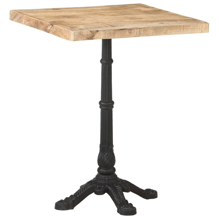 Bistrotafel 60x60x77 cm Ruw mangohout 4 legs Vierkant