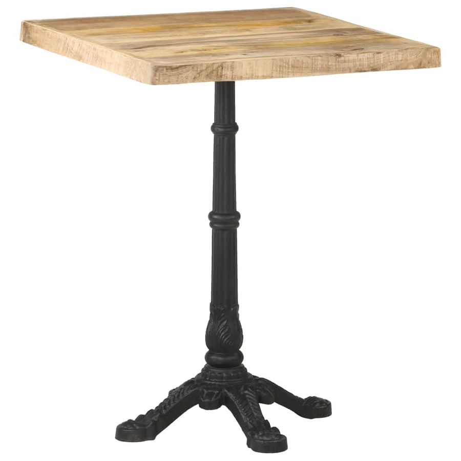 Bistrotafel 60x60x77 cm Ruw mangohout 4 legs Vierkant