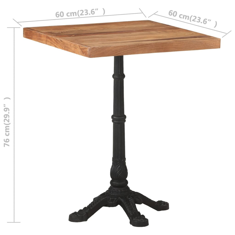 Bistrotafel 60X60X76 Cm Massief acaciahout