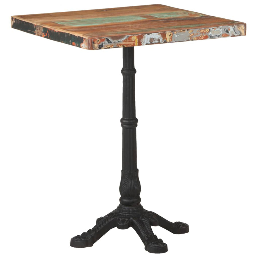 Bistrotafel 60x60x76 cm massief gerecycled hout 4 legs Vierkant