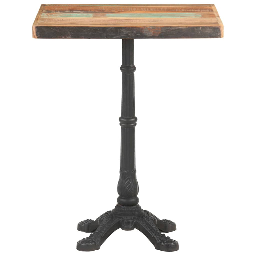 Bistrotafel 60x60x76 cm massief gerecycled hout 4 legs Vierkant