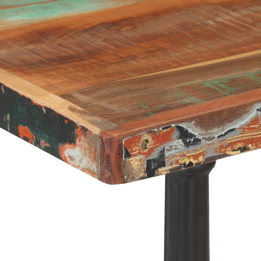 Bistrotafel 60x60x76 cm massief gerecycled hout 4 legs Vierkant
