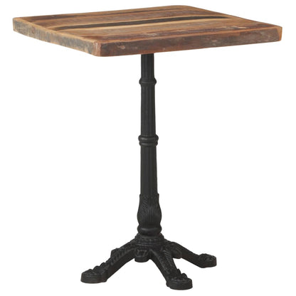 Bistrotafel 60x60x76 cm massief gerecycled hout 4 legs Vierkant