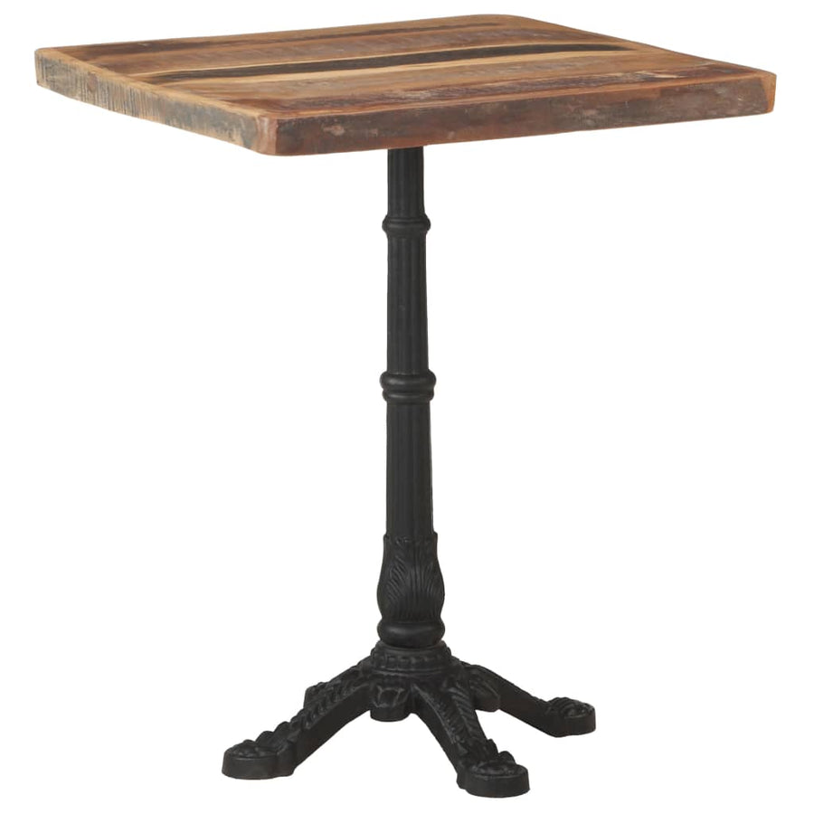 Bistrotafel 60x60x76 cm massief gerecycled hout 4 legs Vierkant