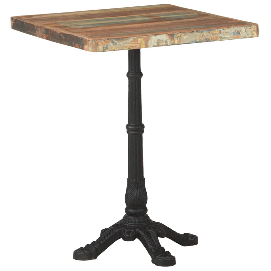 Bistrotafel 60x60x76 cm massief gerecycled hout 4 legs Vierkant
