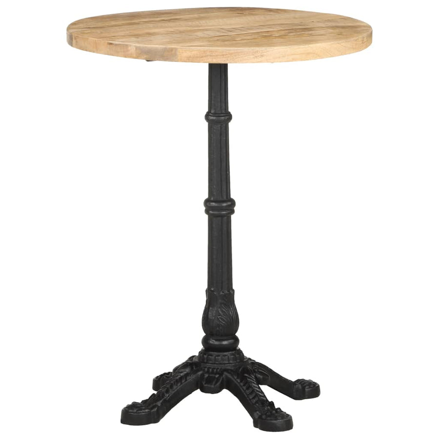 Bistrotafel Ø 60X76 Cm Ruw Mangohout 4 legs Rond