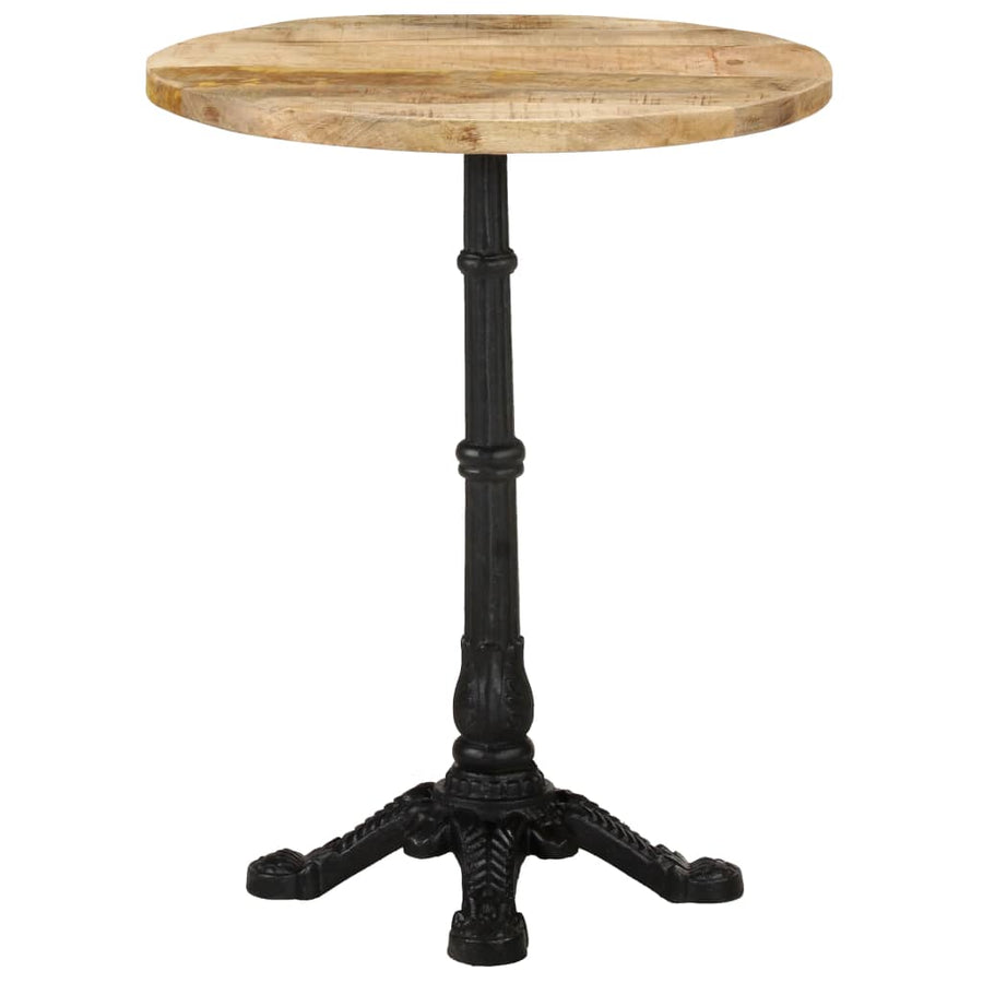 Bistrotafel Ø 60X76 Cm Ruw Mangohout 4 legs Rond