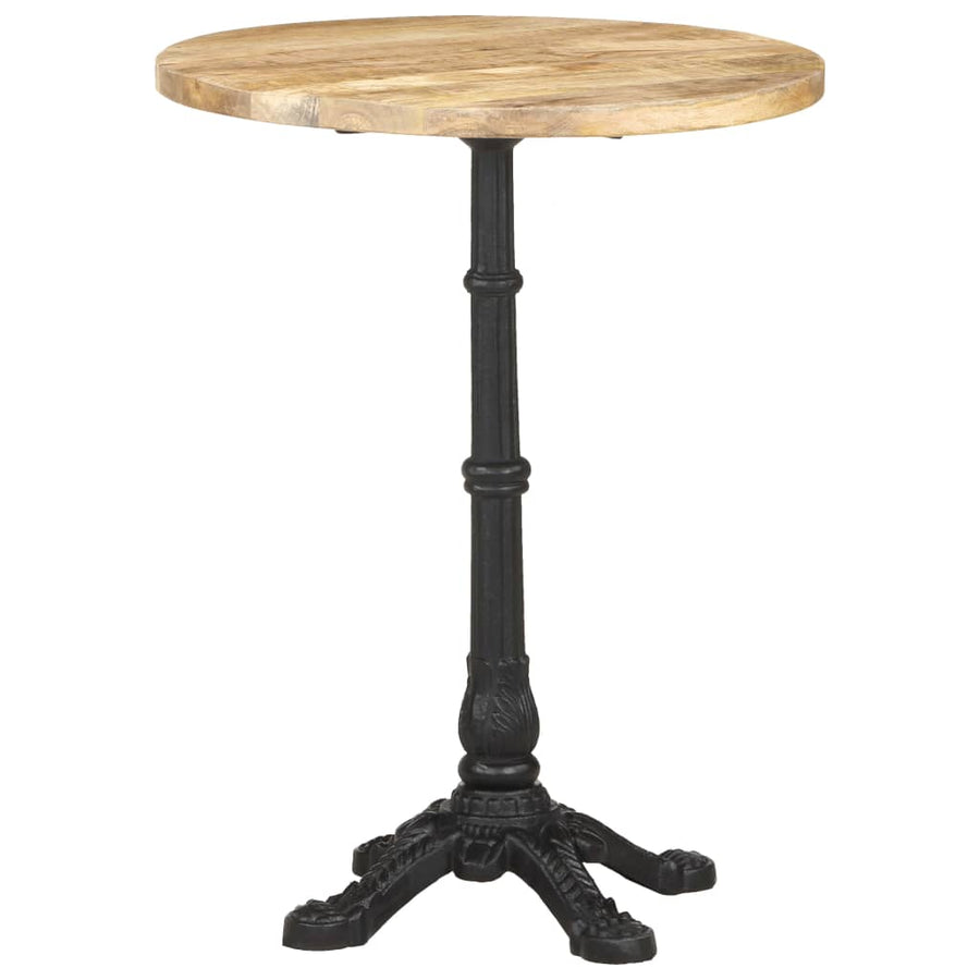 Bistrotafel Ø 60X76 Cm Ruw Mangohout 4 legs Rond