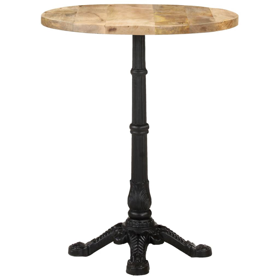 Bistrotafel Ø 60X76 Cm Ruw Mangohout 4 legs Rond