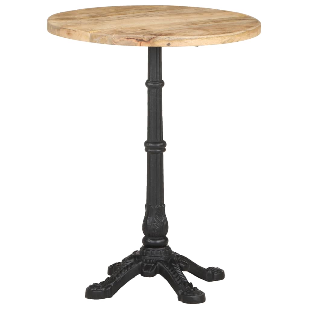 Bistrotafel Ø 60X76 Cm Ruw Mangohout 4 legs Rond