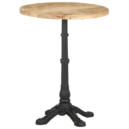 Bistrotafel Ø 60X76 Cm Ruw Mangohout 4 legs Rond