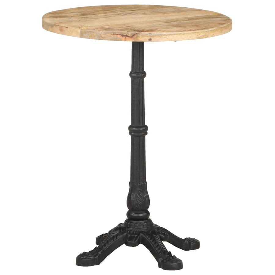 Bistrotafel Ø 60X76 Cm Ruw Mangohout 4 legs Rond