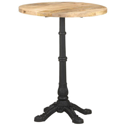 Bistrotafel Ø 60X76 Cm Ruw Mangohout 4 legs Rond