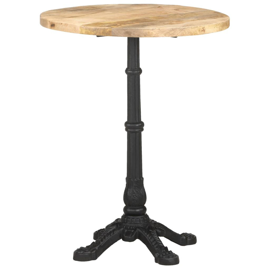 Bistrotafel Ø 60X76 Cm Ruw Mangohout 4 legs Rond