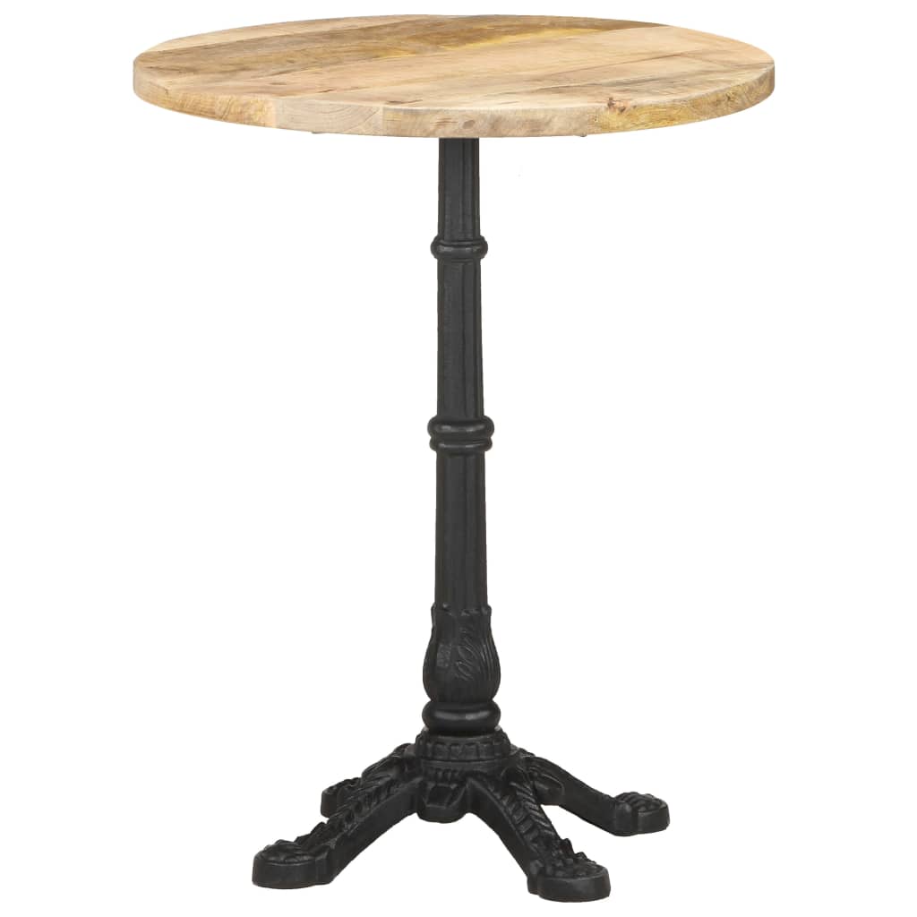 Bistrotafel Ø 60X76 Cm Ruw Mangohout 4 legs Rond