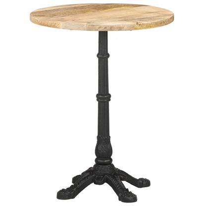 Bistrotafel Ø 60X76 Cm Ruw Mangohout 4 legs Rond