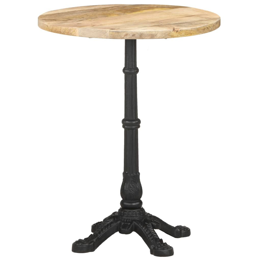 Bistrotafel Ø 60X76 Cm Ruw Mangohout 4 legs Rond