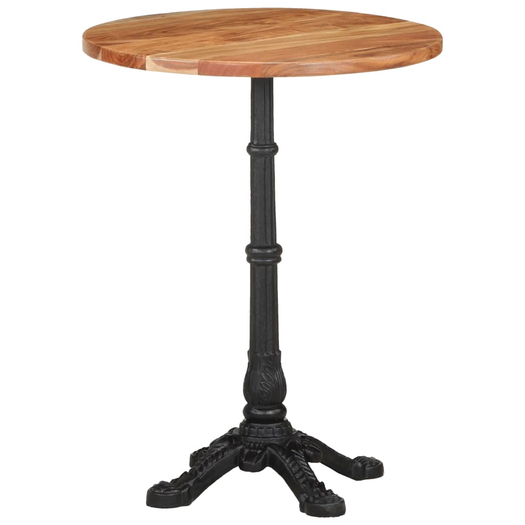 Bistrotafel Ø 60X76 Cm Massief Acaciahout 4 legs Rond