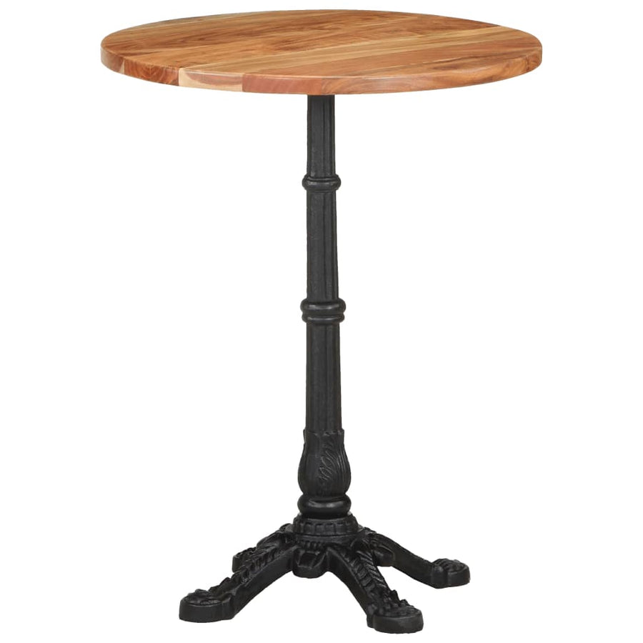 Bistrotafel Ø 60X76 Cm Massief Acaciahout 4 legs Rond