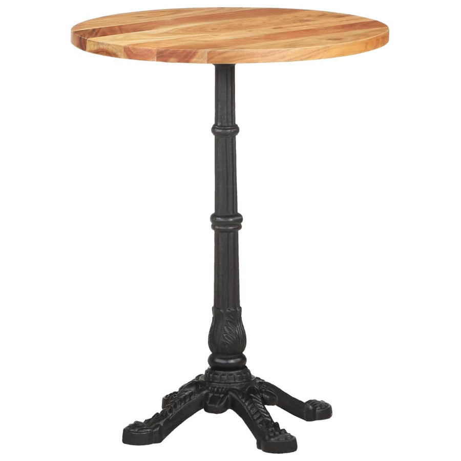 Bistrotafel Ø 60X76 Cm Massief Acaciahout 4 legs Rond
