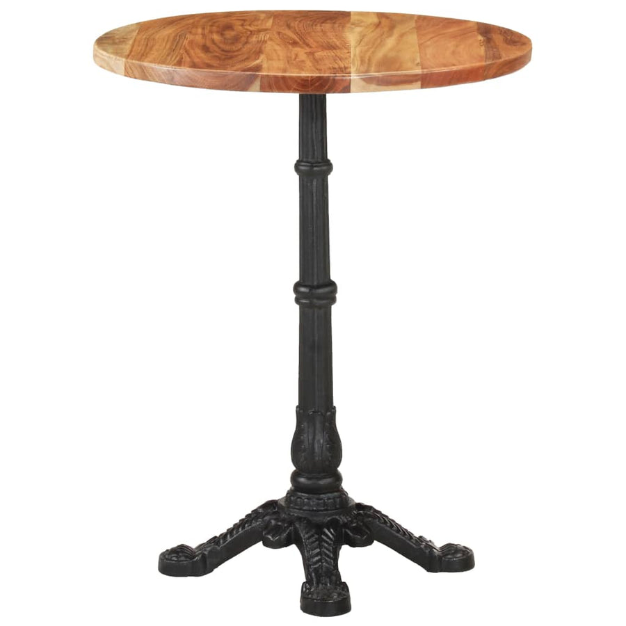 Bistrotafel Ø 60X76 Cm Massief Acaciahout 4 legs Rond