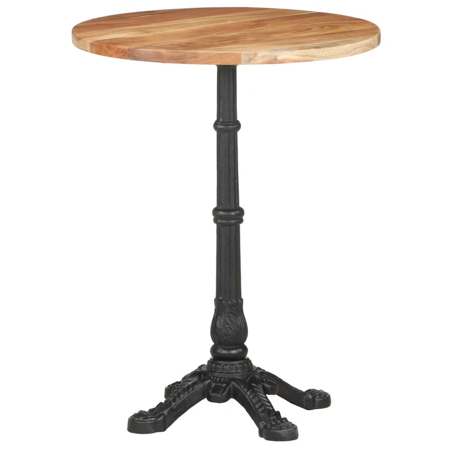 Bistrotafel Ø 60X76 Cm Massief Acaciahout 4 legs Rond