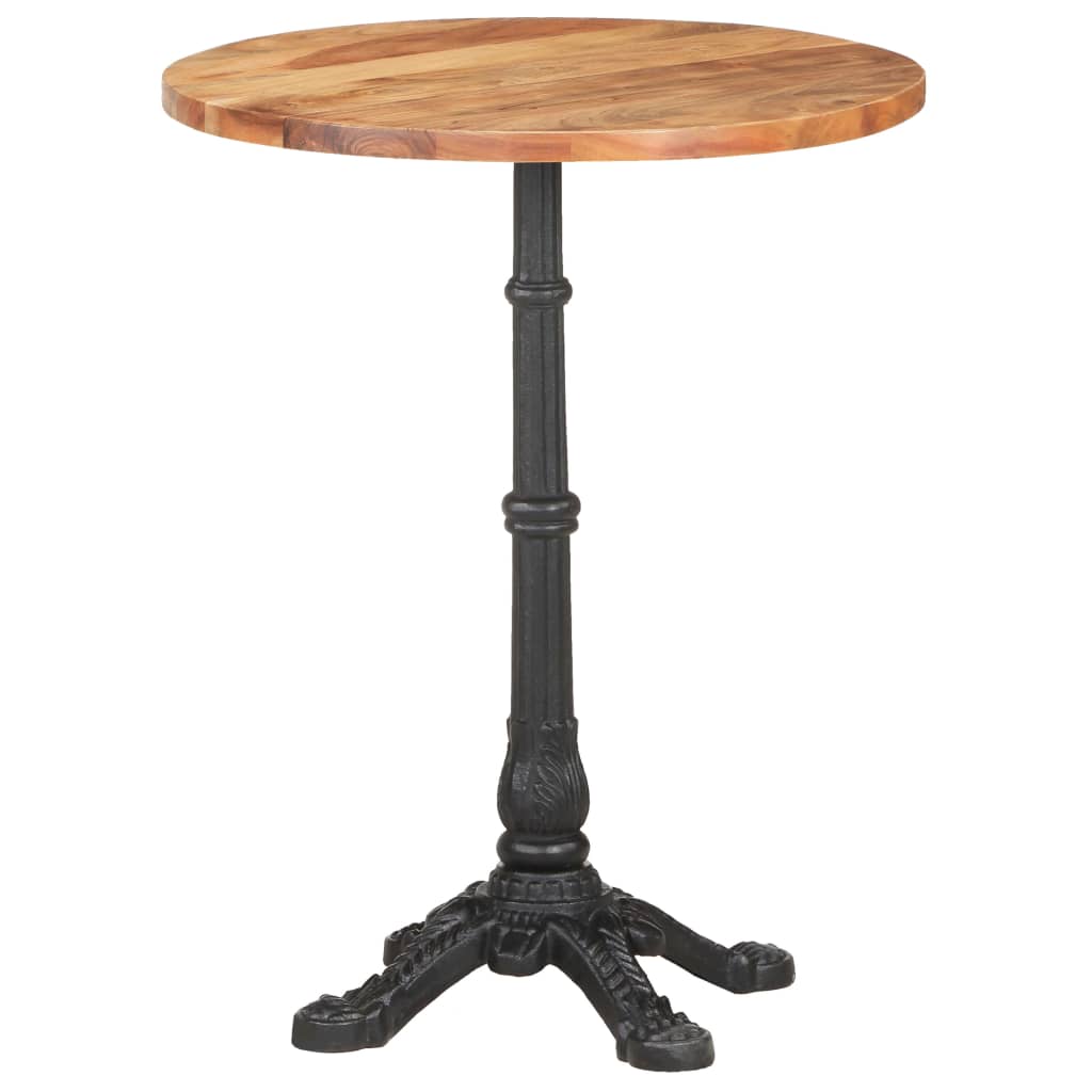 Bistrotafel Ø 60X76 Cm Massief Acaciahout 4 legs Rond