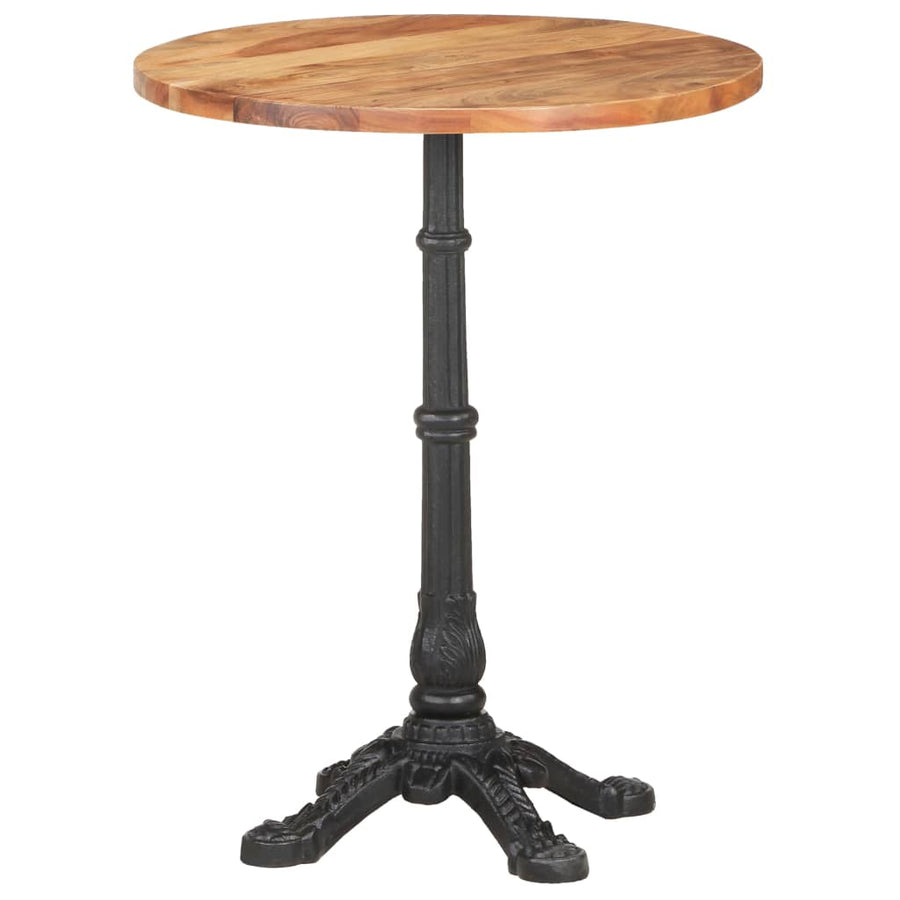 Bistrotafel Ø 60X76 Cm Massief Acaciahout 4 legs Rond