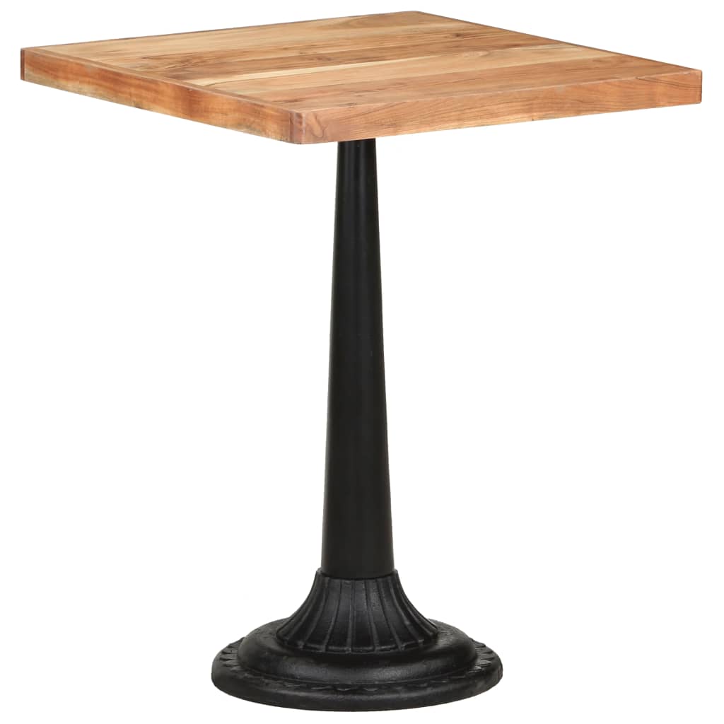 Bistrotafel 60X60X76 Cm Massief Acaciahout Ronde basis Vierkant