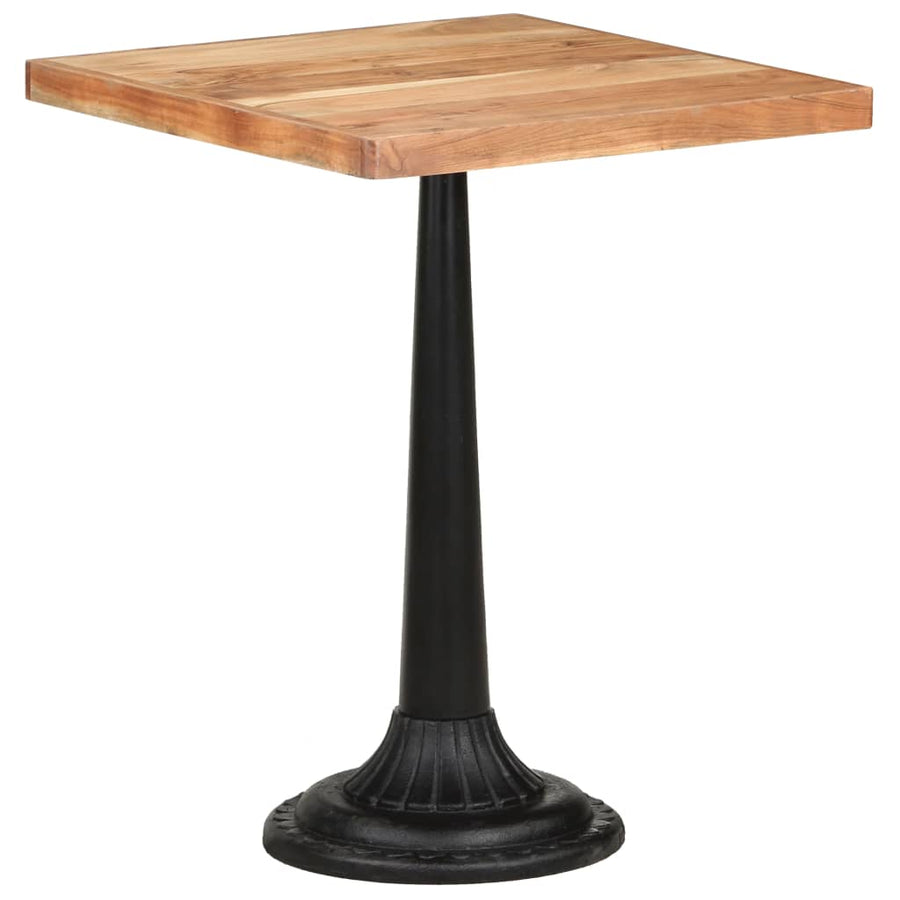 Bistrotafel 60X60X76 Cm Massief Acaciahout Ronde basis Vierkant