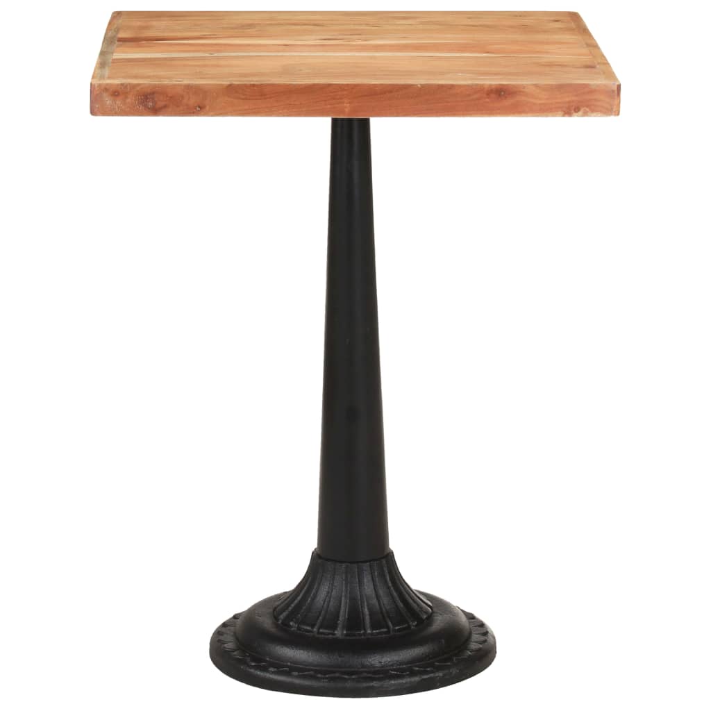 Bistrotafel 60X60X76 Cm Massief Acaciahout Ronde basis Vierkant